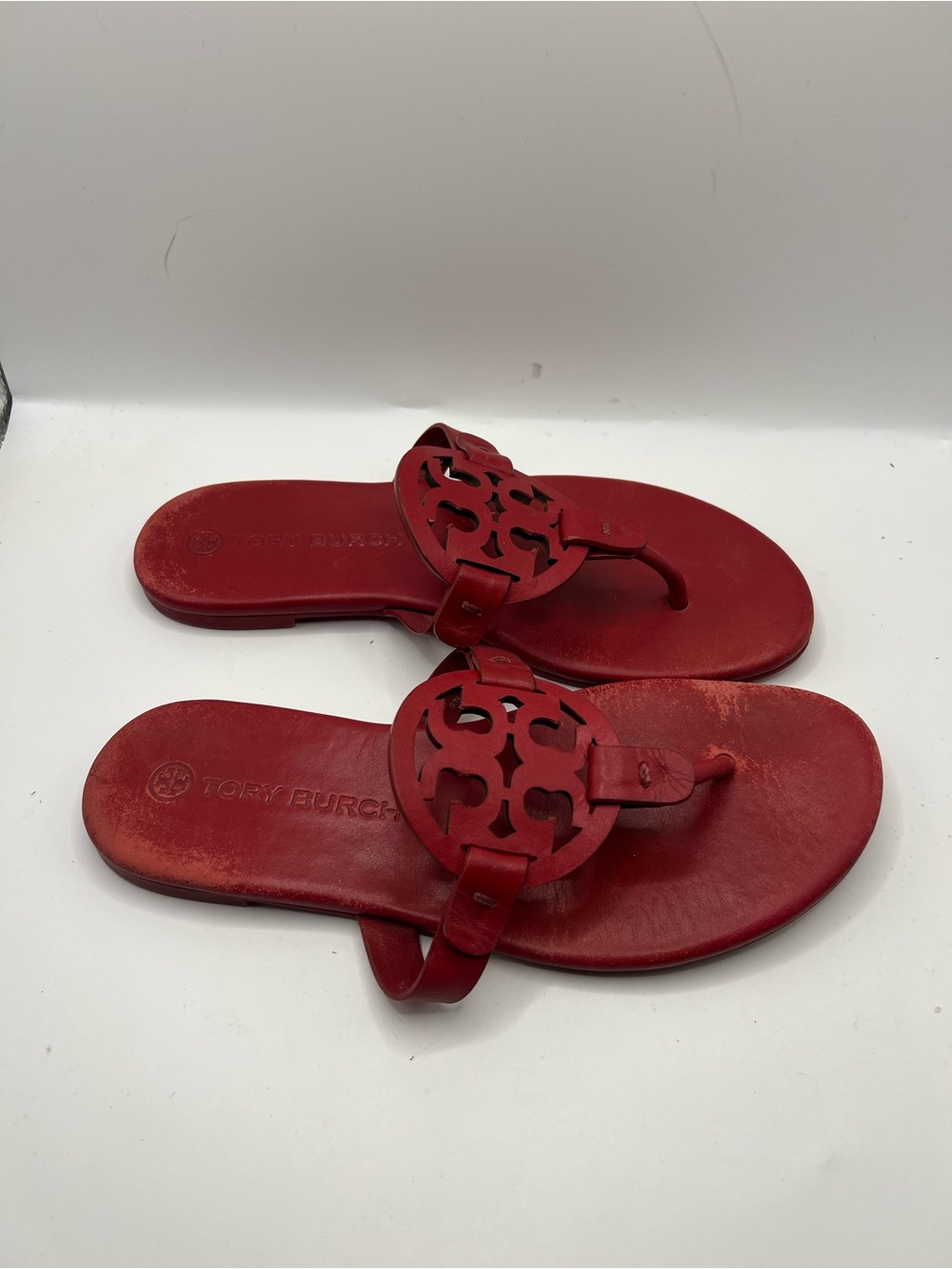 Tory Burch miller Red Logo Thong Sandals - Picture 9 of 12